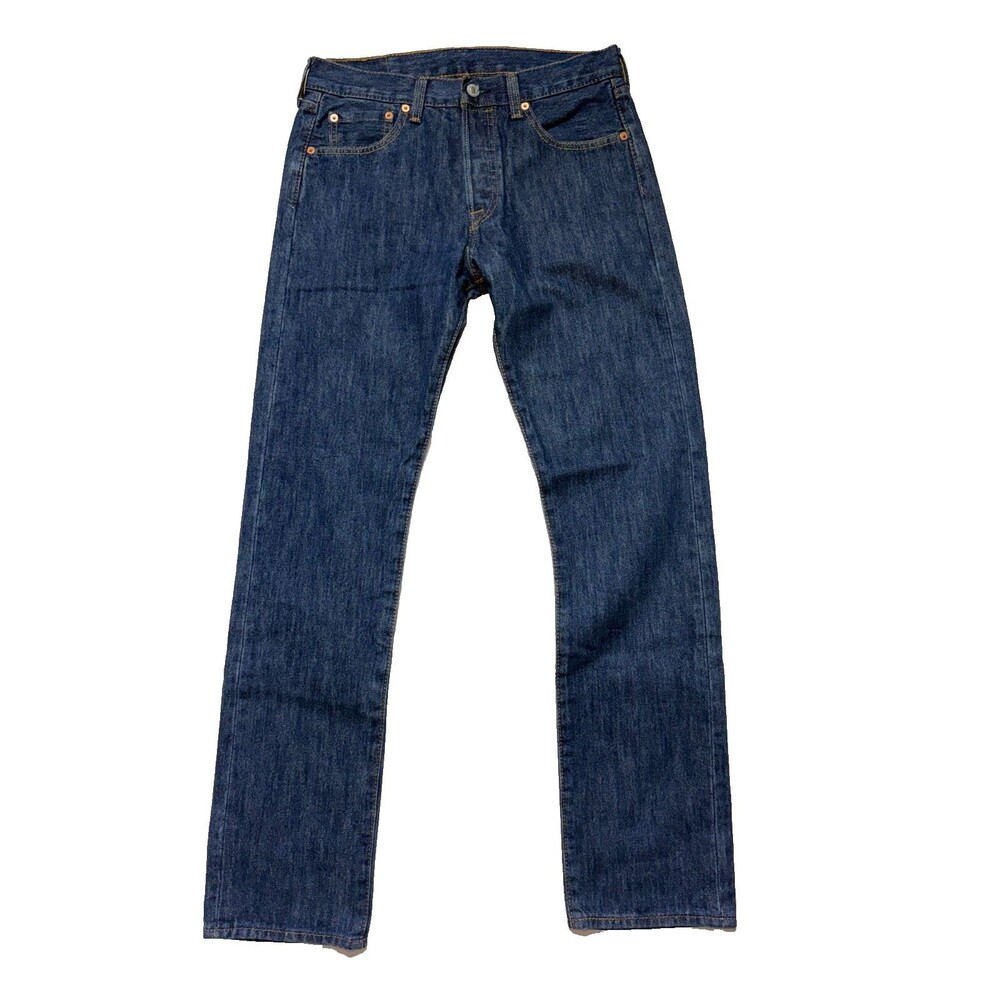 Levi's 501 Original Jeans Mens 30x32 Dark Wash 100% Cotton Button Fly NWOT